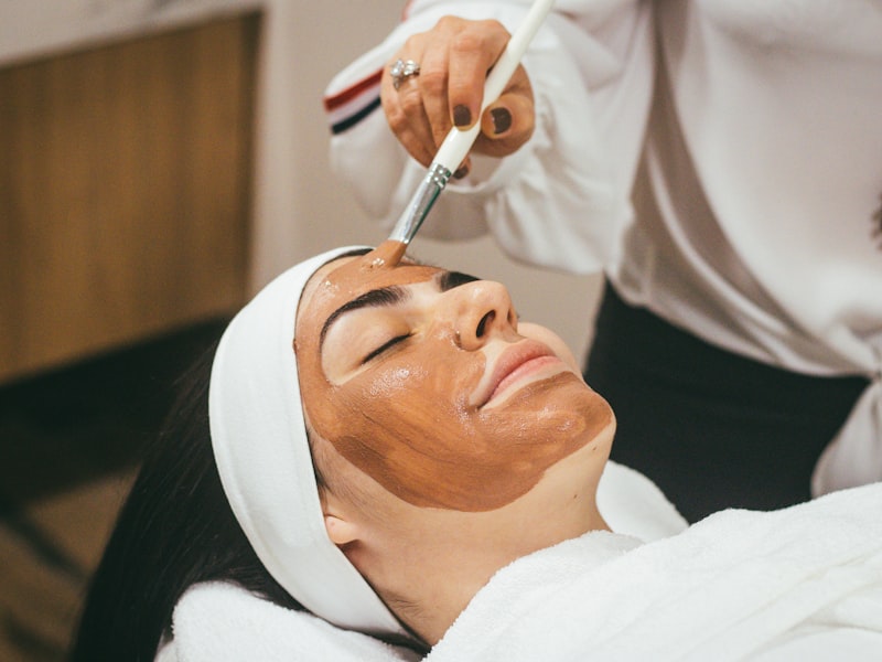 Clay mask being applied